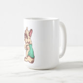Bulldog I Liebe Mama Tattoo Funny Kaffeetasse (VorderseiteRechts)