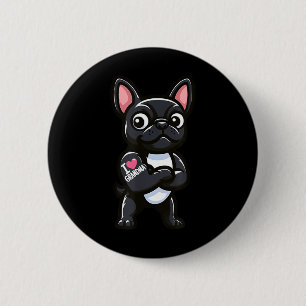 Bulldog I Liebe Oma Funny Dog Tattoo Button