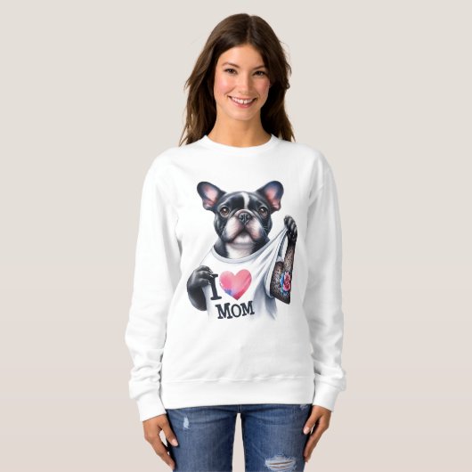 Bulldog I 💗 Mama TShirt (Vorne ganz)