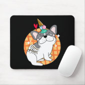 Bulldog Ice Creme Frenchie Geburtstag Mousepad (Mit Mouse)