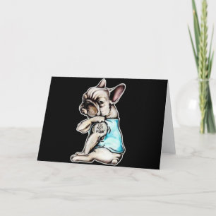 Bulldog Ich bin kein Geschenk für Möpsen Karte