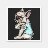 Bulldog | Ich bin kein Geschenk für Möpsen Serviette (Vorderseite)
