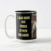 BULLDOG / ICH TRINKEN UND KUDDLE AUCH MIT DEN LADI ZWEIFARBIGE TASSE (Links)