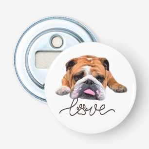 Bulldog, Illustrator T - Shirt Trucker Hat Button  Flaschenöffner