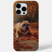 Bulldog im Herbst Leaves Fall Inspiriert Case-Mate iPhone Hülle (Rückseite)