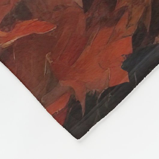 Bulldog im Herbst Leaves Fall Inspiriert Fleecedecke (Ecke)