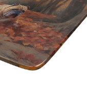 Bulldog im Herbst Leaves Fall Inspiriert Schneidebrett (Ecke)