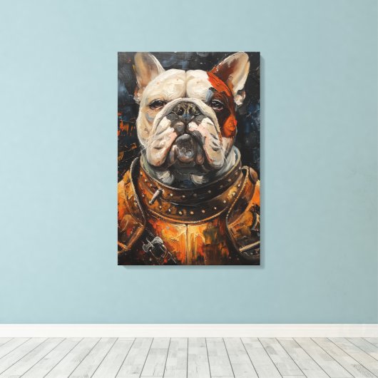 Bulldog In Armor Leinwanddruck (Insitu (Holzboden))