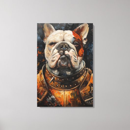 Bulldog In Armor Leinwanddruck (Vorderseite)