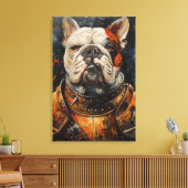 Bulldog In Armor Leinwanddruck (Insitu (Wohnzimmer))