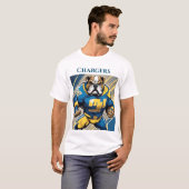 Bulldog in Chargers Colored Cersey T - Shirt (Vorne ganz)