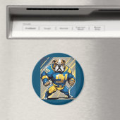 Bulldog in Chargers Colors Magnet (In Situ (Geschirrspüler))