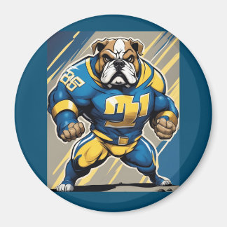 Bulldog in Chargers Colors Magnet