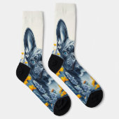 Bulldog in den Blume Socken (Rechts)