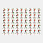 Bulldog in der Weihnachtsmannmütze Weihnachten Geschenkpapier Set (Vorderseite 3)