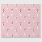 Bulldog in Face Mask and Tolet Paper Geschenkpapier (Flach)