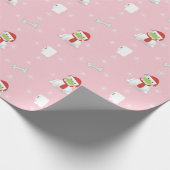 Bulldog in Face Mask and Tolet Paper Geschenkpapier (Ecke)