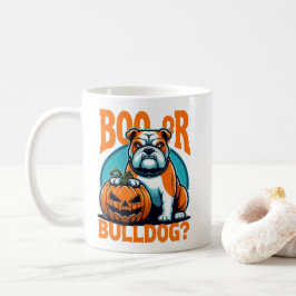 Bulldog in Pop Art Styls Halloween Kaffeetasse