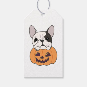 Bulldog in Pumpkin Niedliche Hunde glückliche Hall Geschenkanhänger