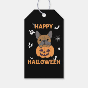Bulldog in Pumpkin Niedliche Hunde glückliche Hall Geschenkanhänger