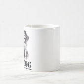 Bulldog in Schwarz und Weiß Kaffeetasse (Mittel)