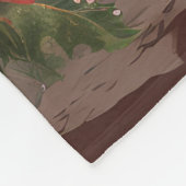 Bulldog in Snow Christmas Fleecedecke (Ecke)