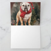 Bulldog in Snow Christmas Karte (Innenseite)