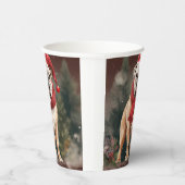 Bulldog in Snow Christmas Pappbecher (Rechts)