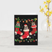 Bulldog in Sock Weihnachten Weihnachten Weihnachts Karte (Gelbe Blume)
