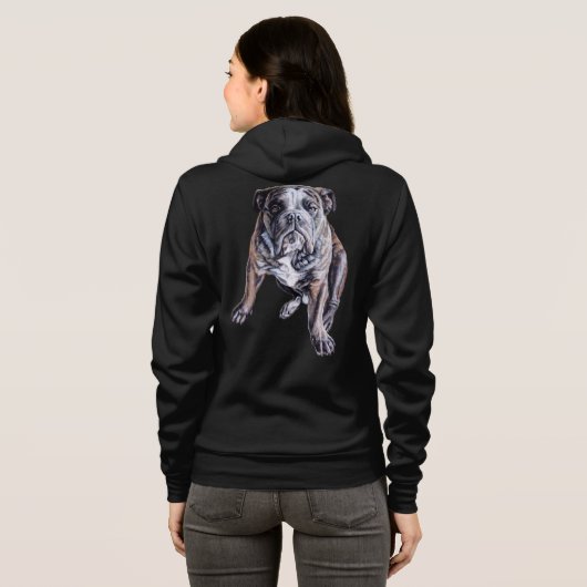 Bulldog Jacket Women's British Bulldog Jacket Hoodie (Schwarz voll)