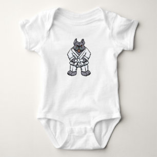 Bulldog-Jitsu Hintergrundfarbe Baby Strampler
