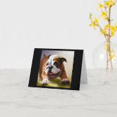 Bulldog Karte (Gelbe Blume)