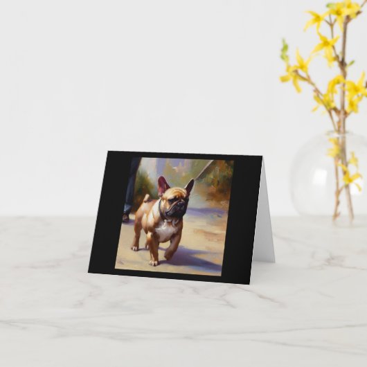 Bulldog Karte (Gelbe Blume)