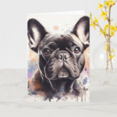 Bulldog Karte (Gelbe Blume)