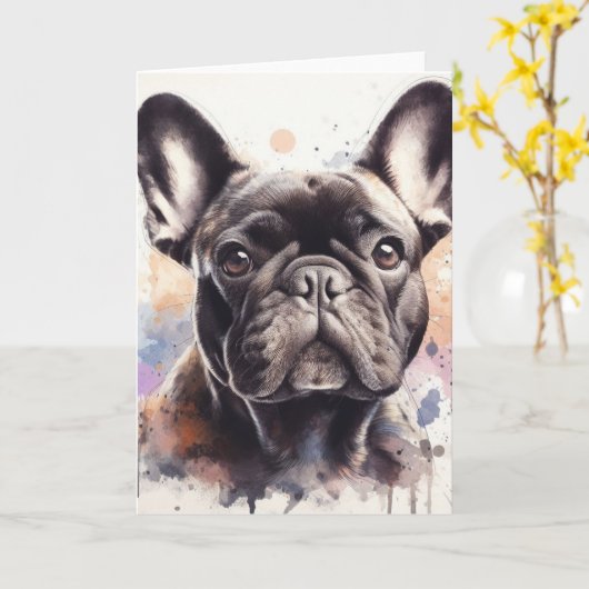 Bulldog Karte (Gelbe Blume)