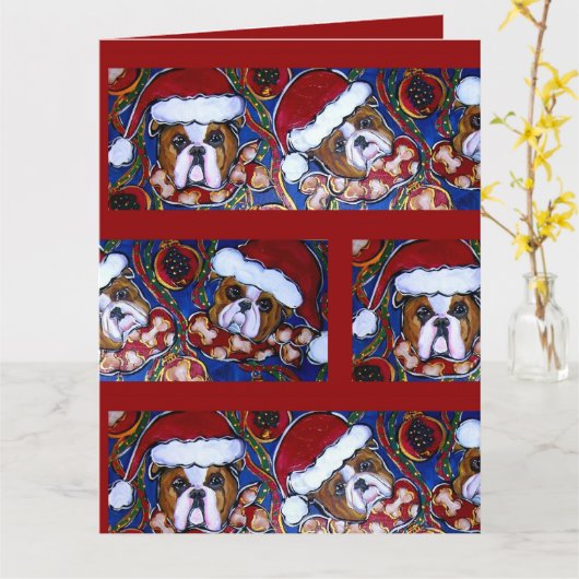 Bulldog Karte (Gelbe Blume)