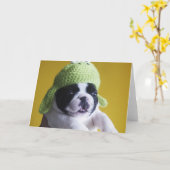 Bulldog Karte (Gelbe Blume)