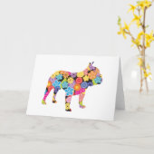 Bulldog Karte (Gelbe Blume)