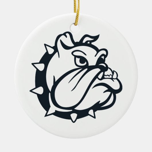 Bulldog Keramik Ornament (Vorne)