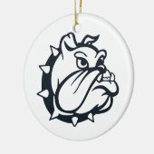 Bulldog Keramik Ornament (Links)
