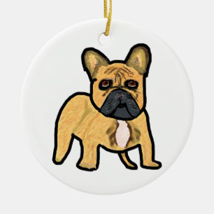 Bulldog Keramik Ornament