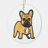 Bulldog Keramik Ornament (Links)