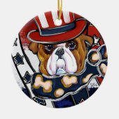 Bulldog Keramik Ornament (Vorne)