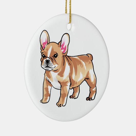 Bulldog Keramik Ornament (Rechts)