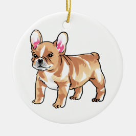 Bulldog Keramik Ornament