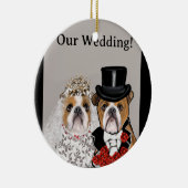 Bulldog Keramik Ornament (Rechts)