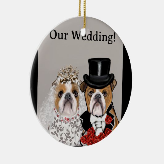 Bulldog Keramik Ornament (Rechts)