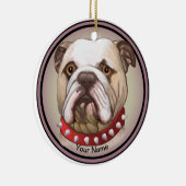 Bulldog Keramik Ornament (Rechts)