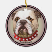 Bulldog Keramik Ornament (Vorne)