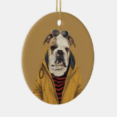 Bulldog Keramik Ornament (Rechts)